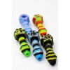 Multi Coloured Silicone Hand Pipe with Glass Bowl