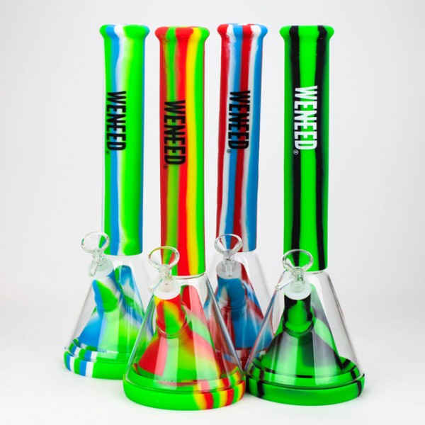 WENEED® - 14" Silicone Beaker Water Pipe