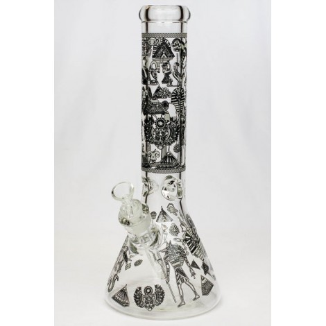 Glow In The Dark 14" 7mm Egyptian Print Bong