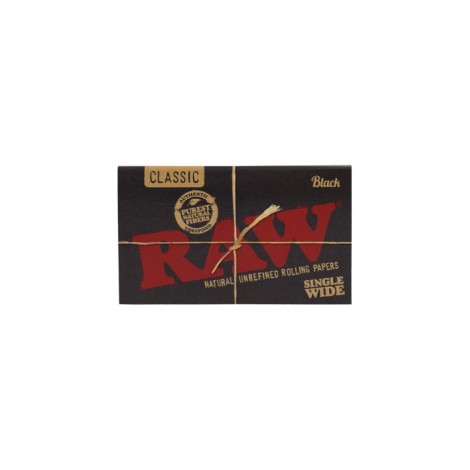 RAW Black Single Wide Rolling Papers