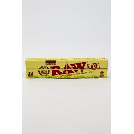 RAW Organic Pre-Rolled Cone King size– 32/Pack