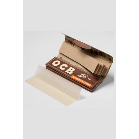 OCB Virgin Unbleached Slim Rolling Papers + Filters