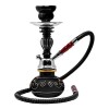 Floral Design Black 11" Glass Hookah