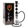 Black Translucent 22" Glass Base Tropical Hookah