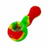 Honey Bee 4" Silicone Hand Pipe with Glass Bowl and Tool