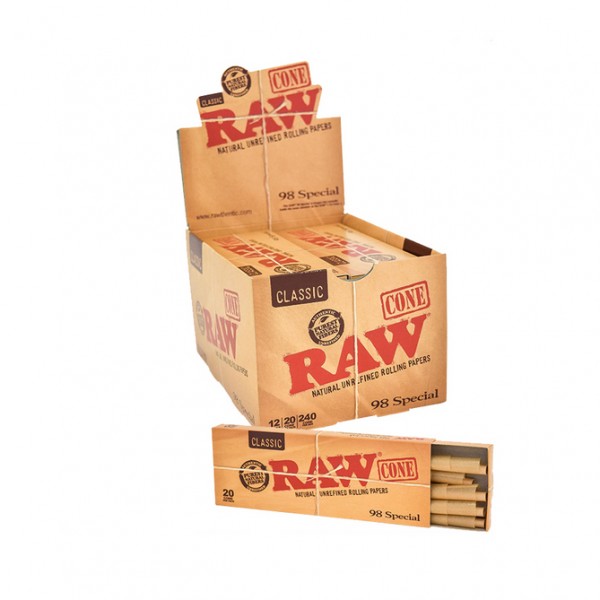 RAW 98 Special Pre-Rolled Cones - Pack of 20