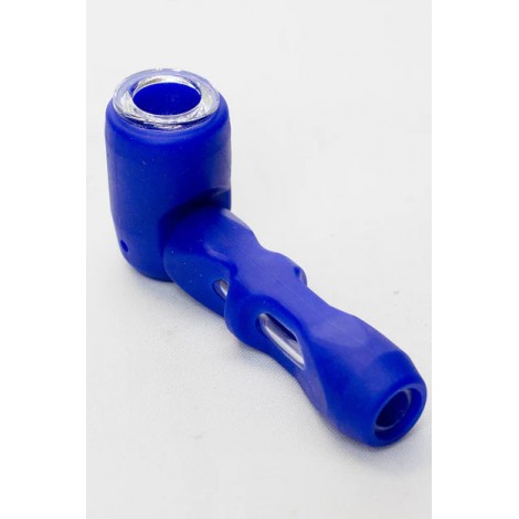 Silicone hand pipe with multi holes glass bowl and tube