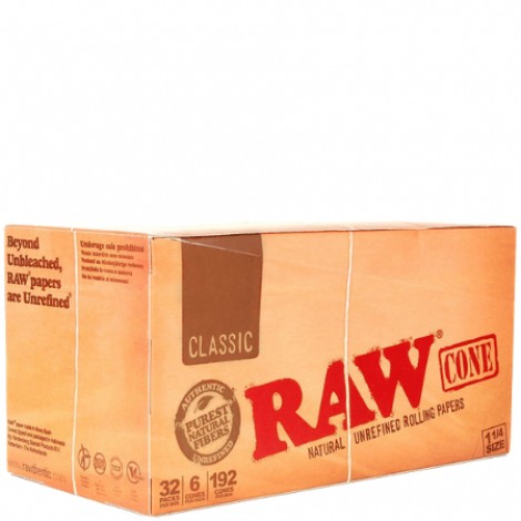 RAW Classic 1 1/4 Pre-rolled Cones 6pcs