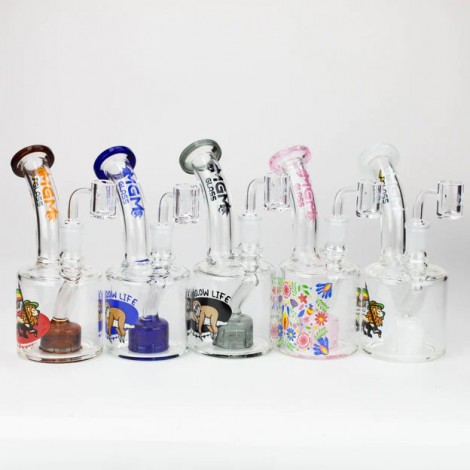 6.7" MGM Glass 2-in-1 bubbler with graphic [C2675]