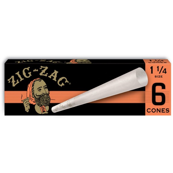 ZIG-ZAG Pre-Rolled Cone 1 1/4" 6 per pack