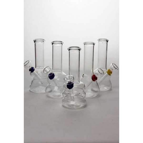 Clear 6" Glass Water Bong