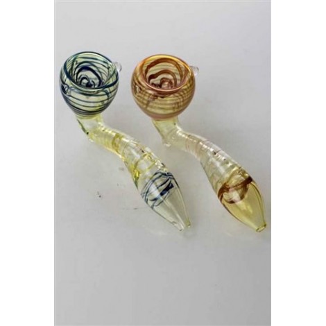 4.5 in. Sherlock shape soft glass Hand Pipe