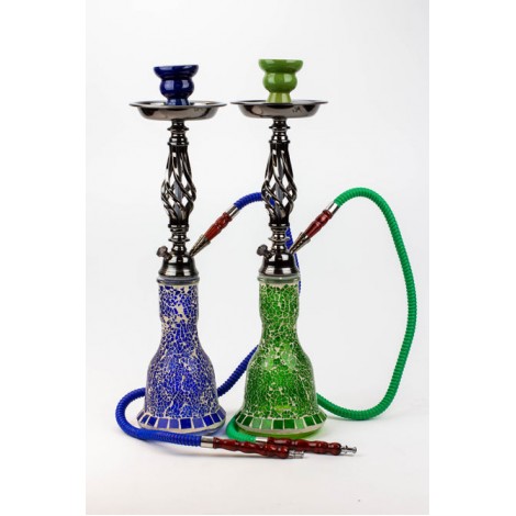 20" 1 hose Twisted wrought metal Hookah