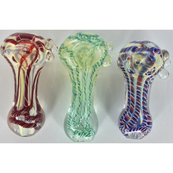 2.5" C.T Fancy Stripe Glass Hand ...