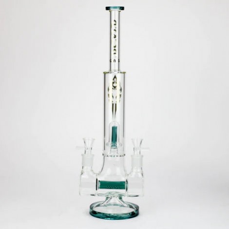 18" AQUA Glass Dual joint showerhead pecolator glass water bong