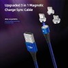 Kumiho K1 3 in 1 Magnetic 3A Braided Fast Charge Sync Cable Lightning, Mirco-USB, USB-C