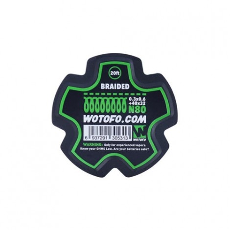 Wotofo Braided Wire  0.3x0.6+40GAx32GA N80 20ft-spool