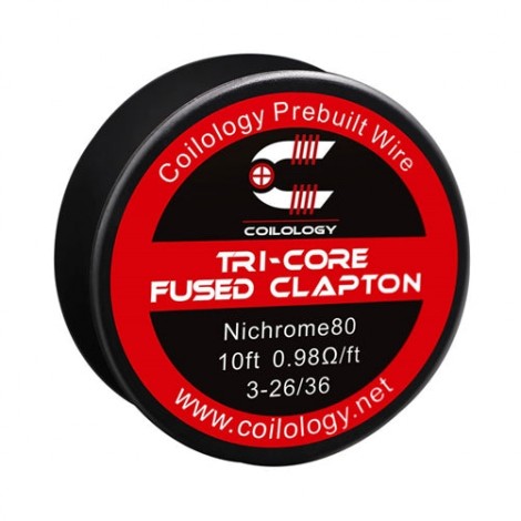 10ft Coilology Tri-Core Fused Clapton Spool Wire 3-26ga-36ga(0.98ohm)